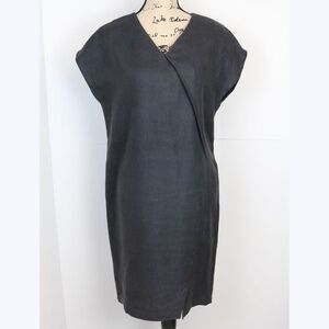 Hino & Malee Women Size S Approx Woven Knee Length Dress Lagenlook Minimalist